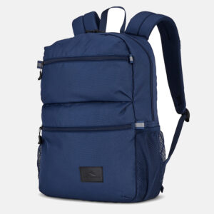 Metal Logo Pebble Grain Backpack